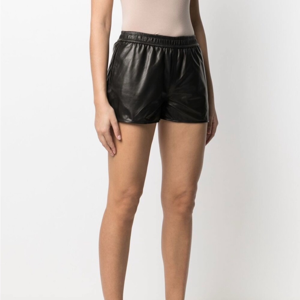 Rag & Bone black leather shorts